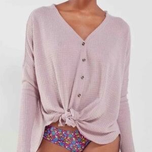 OUT FROM UNDER Waffle Thermal URBAN OUTFITTERS Casual Top